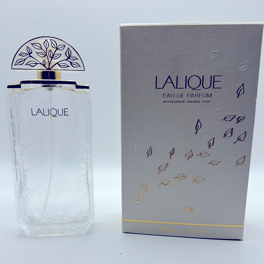 Lalique Eau De Parfum 3.3 Oz Bottle (Empty) & Lalique Box.